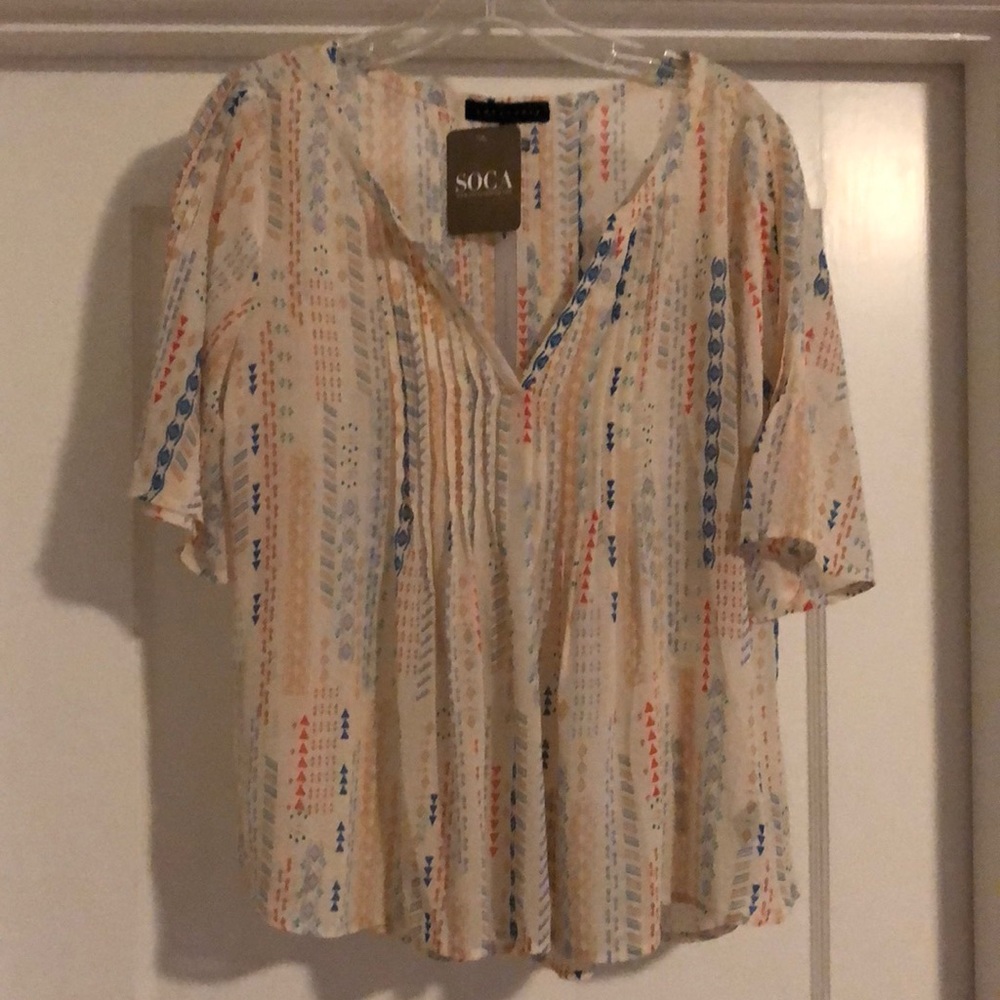 Geometric Print Top
